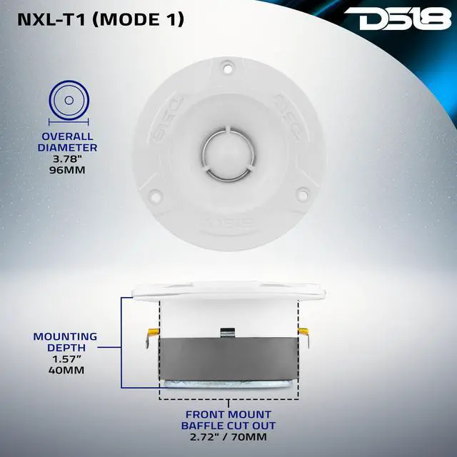 Alt view image 5 of 6 - NXL-T1 Marine 1 VC Waterproof Aluminum Bullet Tweeter 240W Max, 4 Ohms, Built in Crossover - Great for Boats, Motorsports, Motorcycle ATV UTV (2 Water Resistant Speakers)