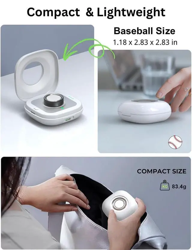 Alt view image 5 of 6 - Wireless Charging Case for Oura Ring 4 Charger, Portable Travel Charging Station Fits All-Sized Ring Gen 4 Dock, 50-Day Runtime (Case Only)