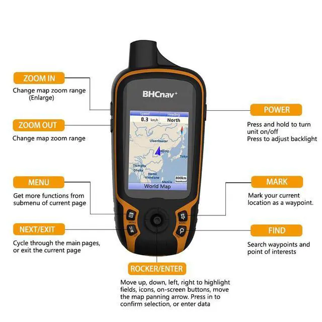 Alt view image 3 of 6 - NAVA F30 Handheld GPS Navigation Device, Colorful Map Display, Land Accuracy Surveying Equipment for Outdoor Hiking Hunting Traveling Adventures