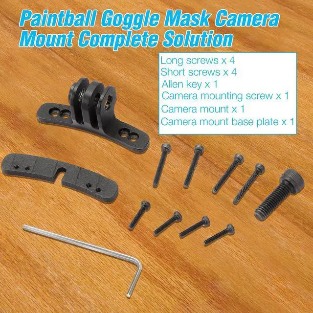 Alt view image 3 of 6 - Goggle Camera Mount for Paintball Mask, Aluminum Paintball Mask Mount