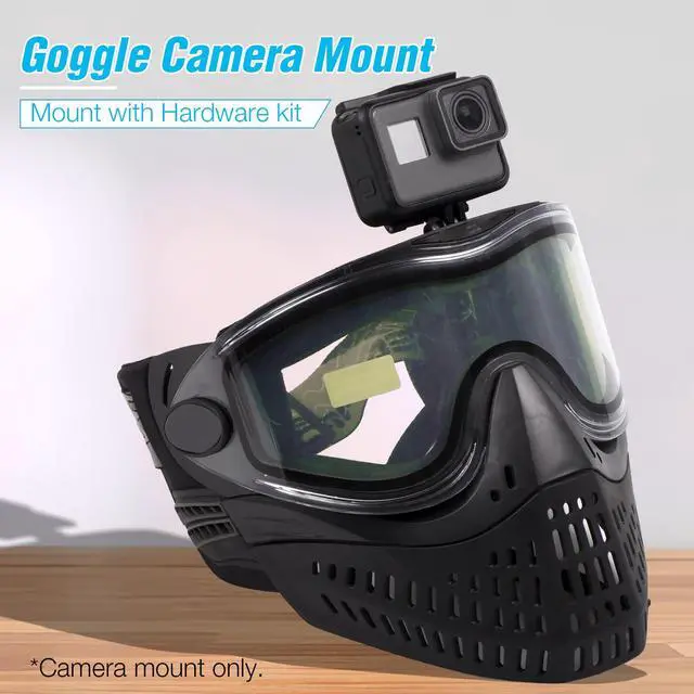 Alt view image 4 of 6 - Goggle Camera Mount for Paintball Mask, Aluminum Paintball Mask Mount
