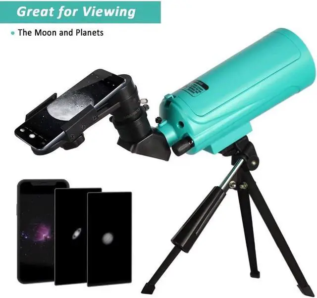Alt view image 2 of 6 - Maksutov-Cassegrain Telescope for Adults Kids Astronomy Beginners, Mak60 Catadioptric Compound Telescope 750x60mm, Compact Portable Travel Telescope, with Tabletop Tripod Phone Adapter