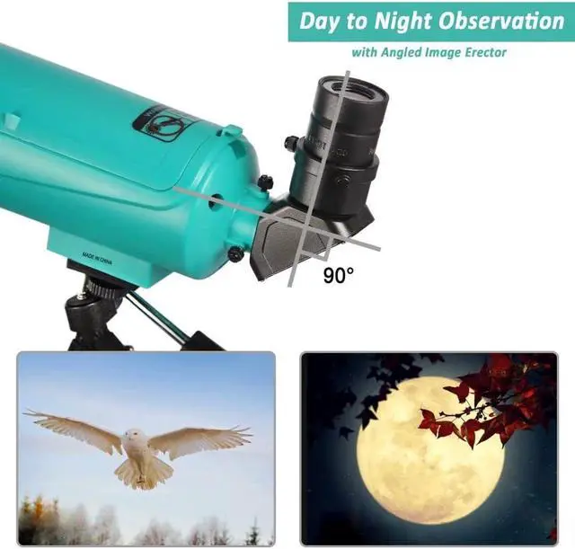 Alt view image 3 of 6 - Maksutov-Cassegrain Telescope for Adults Kids Astronomy Beginners, Mak60 Catadioptric Compound Telescope 750x60mm, Compact Portable Travel Telescope, with Tabletop Tripod Phone Adapter