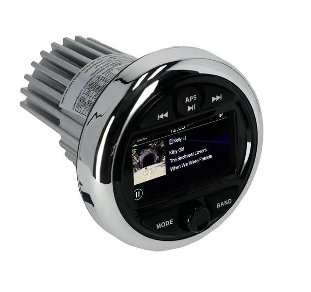 Alt view image 3 of 6 - RGHR48A 4 Zone Marine Gauge Hole Receiver, Bluetooth, App Control | 72W Peak / 28W RMS x 4, Wired Remote, USB, AM/FM, 10-Band EQ, IP66 Waterproof, 3" TFT Display, LED Buttons, RCA Outputs