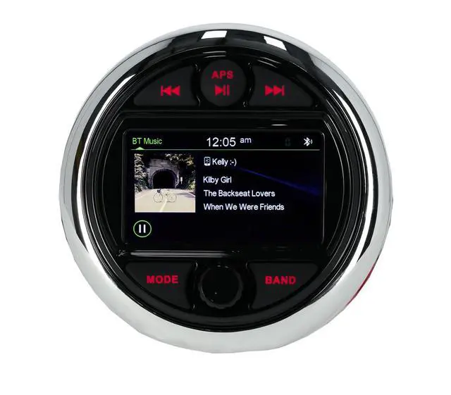 Alt view image 5 of 6 - RGHR48A 4 Zone Marine Gauge Hole Receiver, Bluetooth, App Control | 72W Peak / 28W RMS x 4, Wired Remote, USB, AM/FM, 10-Band EQ, IP66 Waterproof, 3" TFT Display, LED Buttons, RCA Outputs