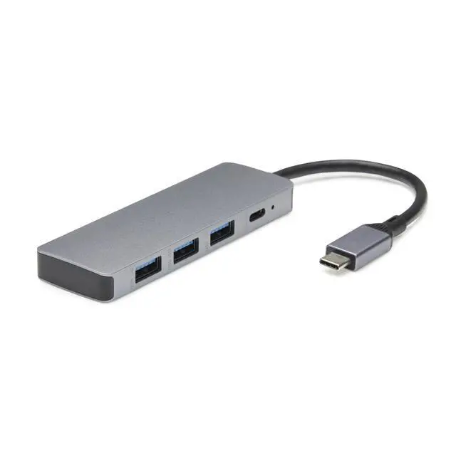 Alt view image 4 of 6 - USB 3.2/3.1 Gen 2 Multiport USB C Hub Dock, 10Gbps, USB-C to 1xUSB-C/3xUSB-A, Works with Windows/Mac, Silver, Black