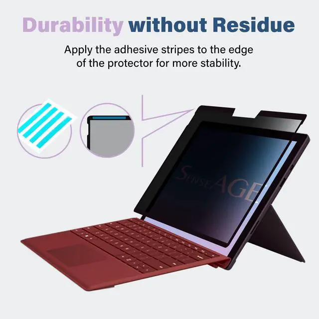 Alt view image 4 of 6 - Magnetic Privacy Screen Protector for Surface Pro 12.3 inch (7+/7/6/5/4), Easy On/Off Privacy Filter, Anti-Blue Light, Glare, Laptop Screen Filter, Compatible with Surface Pro 12.3"
