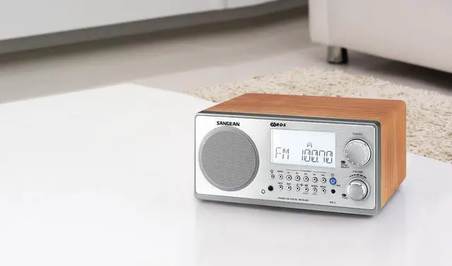 Alt view image 3 of 6 - WR-2 AM/FM-RBDS Wooden Cabinet Digital Tuning Radio (Walnut)