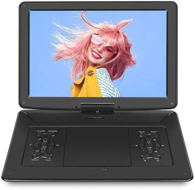 Main image of 17.9" Portable DVD Player with 15.6" Large HD Screen, Black | High Volume Speakers, 6 Hours Battery DVD Player Portable, Support USB/SD Card/Sync TV, Region Free