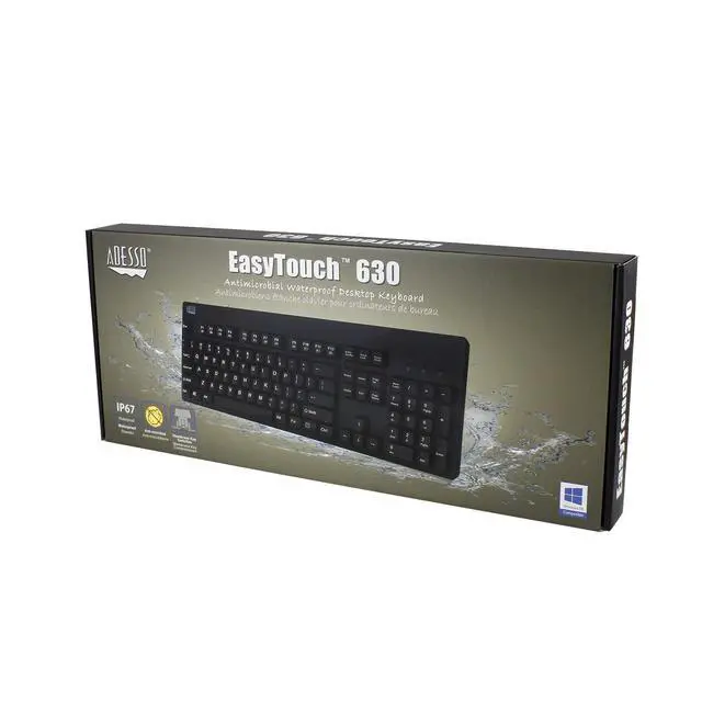 Alt view image 6 of 6 - Easy Touch 630Ub, Wired Waterproof Keyboard (AKB-630UB), Black