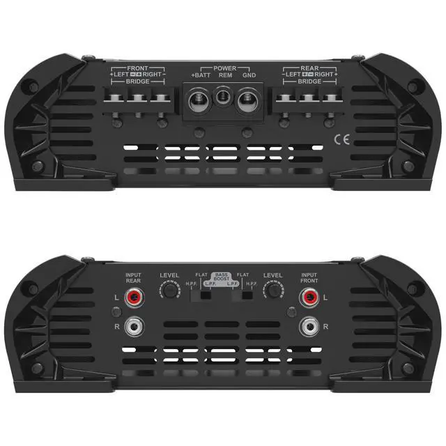Alt view image 5 of 6 - HL 1200.4 1 Ohm Multichannel Stereo Car Audio Amplifier, HL1200.4 1.2K Watts RMS, 4 Channel, 1 Stable Full Range HD Sound Quality MD Crossover HPF LPF Bass Boost Front Rear Bridge