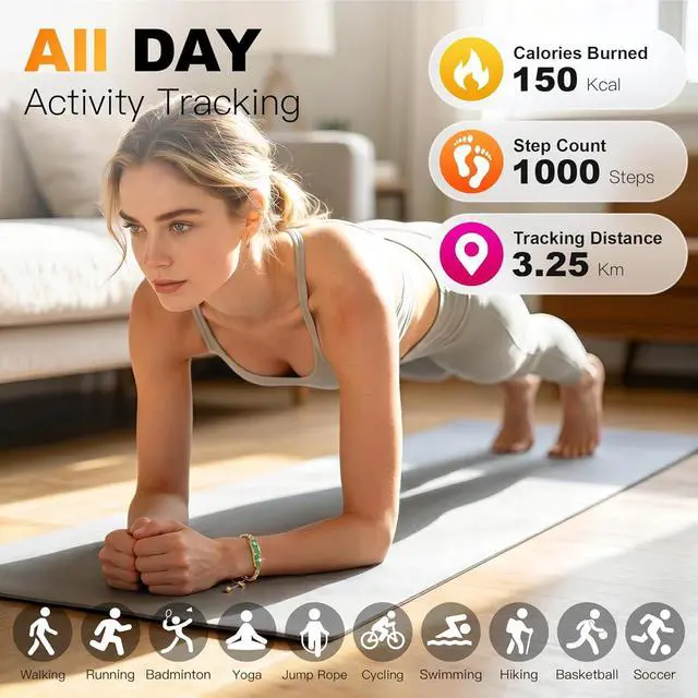 Alt view image 4 of 6 - 2-in-1 Crystal-Inlaid Smart Bracelet for Women, Jewelry Fitness Tracker with Heart Rate, Sleep & Cycle Tracking, IP68 Waterproof, Interchangeable Bands, Compatible with iOS & Android