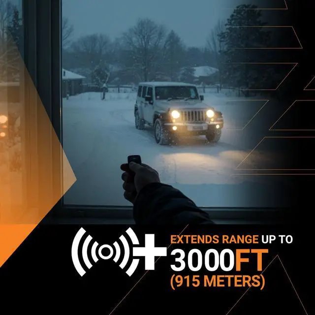 Alt view image 2 of 5 - Range Extension Kit (3,000 ft) for Remote Starter | 2-Way System | For Select Acura, Honda & RAM Vehicles with Remote Start | Includes 2 Remotes & Antenna | Plug & Play