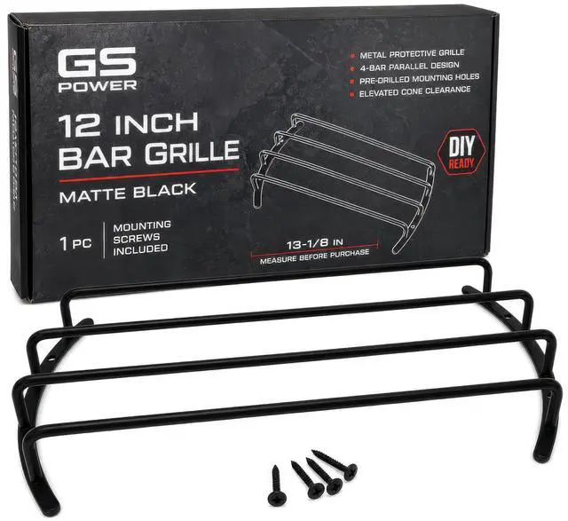 Main image of 12 inch Bar Grille for Subwoofer & Speaker in Chrome Silver or Matte Black Finish (1 pc), Available in 8 & 10