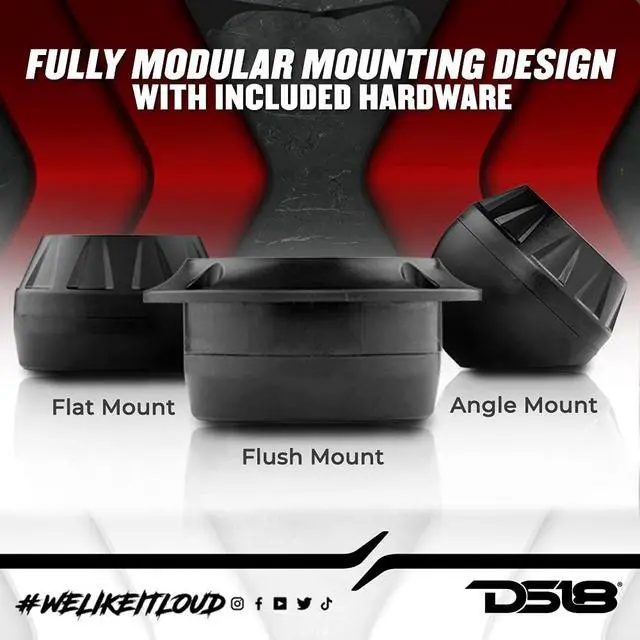 Alt view image 3 of 6 - PRO-TSQ3IN1 1" Aluminum High Compression Neodymium Bullet Tweeter - 3 in 1 Tweeter Surface/Flush/Angle, 200 Watts 4-Ohm