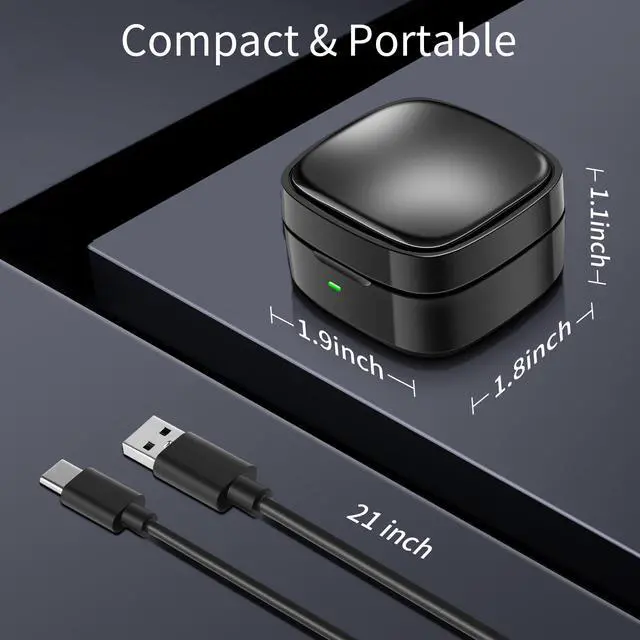Alt view image 6 of 6 - Smart Rings Charger Case Only Compatible with Oura Ring Gen 3 Heritage/Horizon - Rings Charging Box with Indicator Light - Portable for Ring Storage, Travel, Prevent Scratches (Size 7)