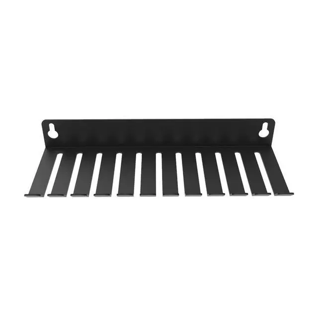 Alt view image 3 of 4 - Wall Mount Cable Hanger Cable Rack Organizer Holder 11 Slots | Cord Management Cable Storage,Steel, Black (9INCBH)