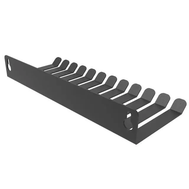 Alt view image 4 of 4 - Wall Mount Cable Hanger Cable Rack Organizer Holder 11 Slots | Cord Management Cable Storage,Steel, Black (9INCBH)
