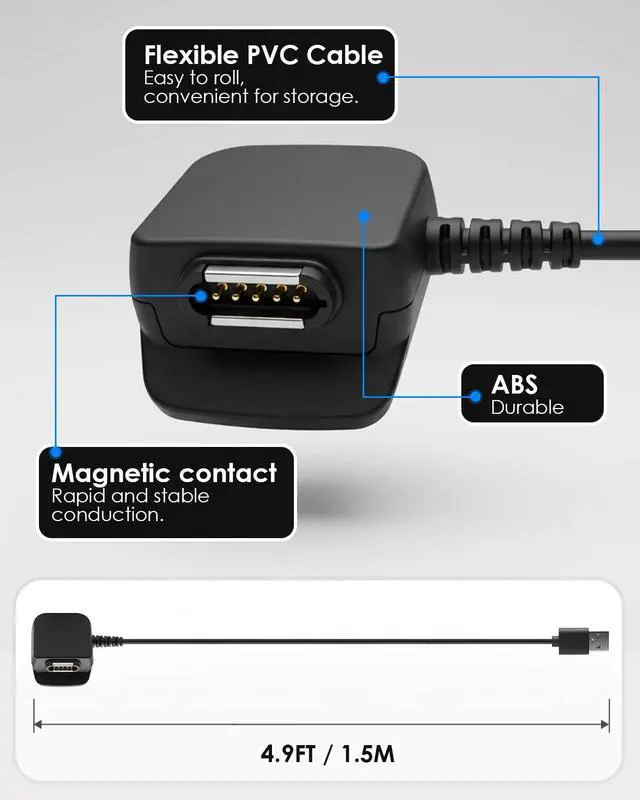 Alt view image 5 of 6 - Magnetic Charging Cable Adapter Compatible with Halo Collar 4 5 Dog Fence, USB