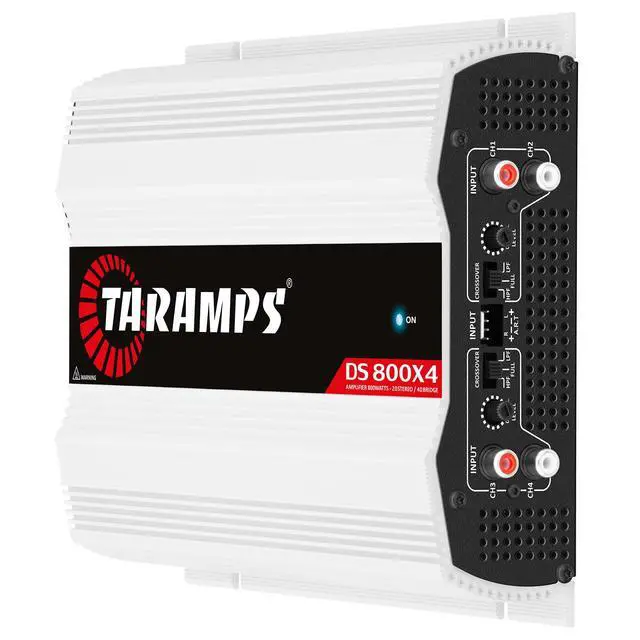 Alt view image 3 of 6 - Taramps DS 800x4 2 Ohms 800 Watts RMS, 4-Channel 200x4 Watts RMS, Class D, Full Range, Crossover High/Low Pass Fixed, Bridgedable, Car Audio Amplifier
