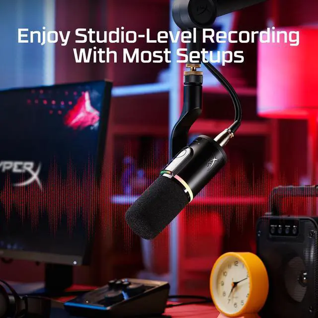 Alt view image 3 of 6 - FlipCast Streaming XLR/USB Dynamic Microphone for PC, MacOS, PlayStation, Nintendo Switch, Broadcast Quality, USB, XLR, Universal Mount, Black