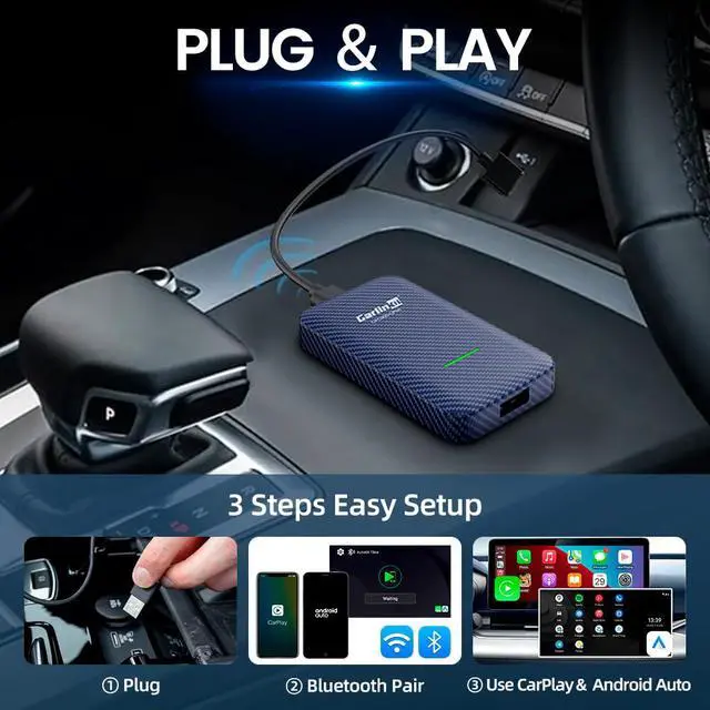 Alt view image 5 of 6 - 4.0 Wireless CarPlay Adapter, Enable Wireless Android Auto | Convert Wired CarPlay to Wireless, Plug & Play, Fast Connection, Retains OEM Controls & Mic, for Factory Wired CarPlay Cars