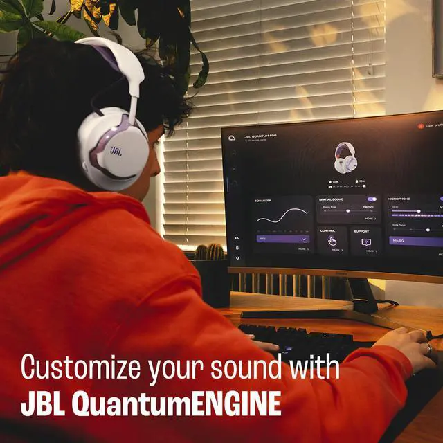Alt view image 5 of 7 - Quantum 650X - Wireless multiplatform Gaming Headset Customizable Through QuantumENGINE, 50mm Carbon Dynamic Drivers, Spatial Sound, Dual Wireless Connection, Replaceable Components (Black)