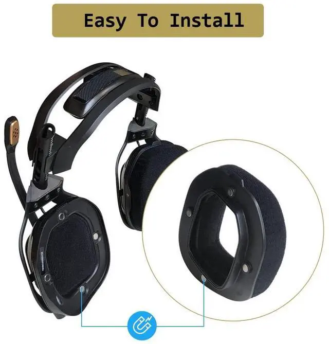 Alt view image 4 of 6 - Comfort Velour Ear Pads Compatible with Astro A40 TR Headset