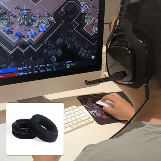Alt view image 6 of 6 - Comfort Velour Ear Pads Compatible with Astro A40 TR Headset