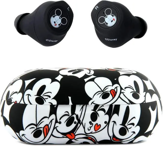 Main image of Disney Mickey Mouse Bluetooth Earbuds with Charging Case- Bluetooth Wireless Headset with Built-in Mic and 30 Hours of Playtime- Mickey Mouse Gifts for Women, Men and All Fans of Disney Gifts