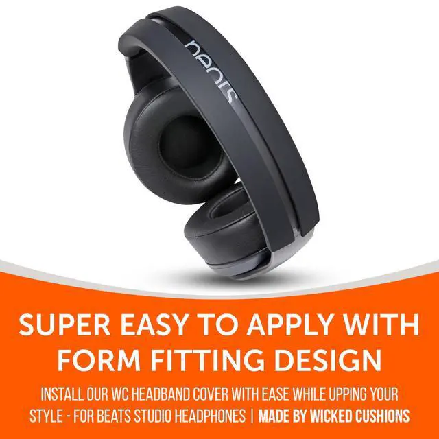Alt view image 6 of 7 - BandZ Studio - Silicone Headband Cover for Beats Studio & Studio Pro Headphones by Wicked Cushions | Enhanced Comfort, Style, and Sweat Protection | Does Not Fit Beats Solo | Black