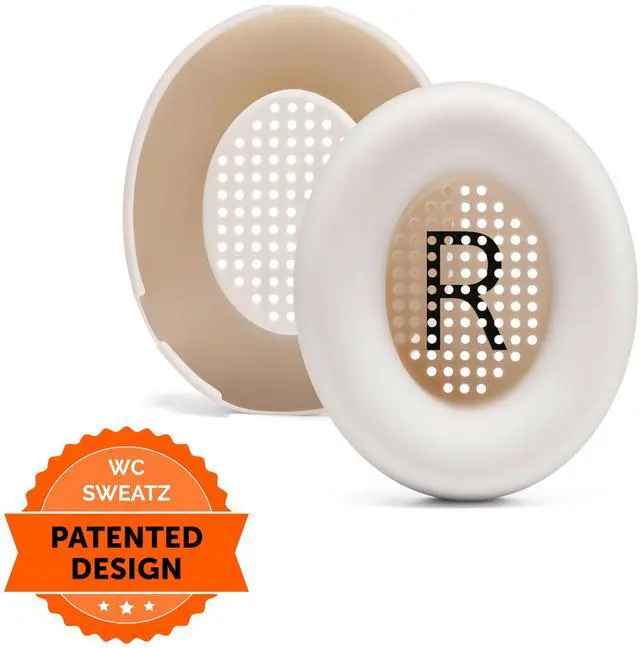 Alt view image 6 of 7 - SweatZ QC Ultra Patented Protective Earpad Covers Compatible with Bose QuietComfort Ultra Gen 1 & Gen 2 by Wicked Cushions | Sweatproof & Washable | White Smoke