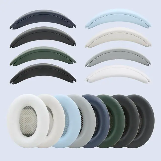 Alt view image 6 of 6 - Earpads and Headband Cover Ear Muffs for Bose QC35 QC45 Headphones Accessories with Protein Leather& Memory Foam (Sky Blue)
