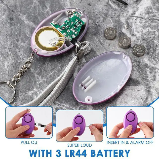 Alt view image 4 of 7 - 76 Pcs Personal Alarm Bulk 130DB Safe Sound Emergency Safety Self Defense Security Alert Keychain with Led Light Personal Protection Alarm for Women Girls Kids Elderly (Mixed Colors)