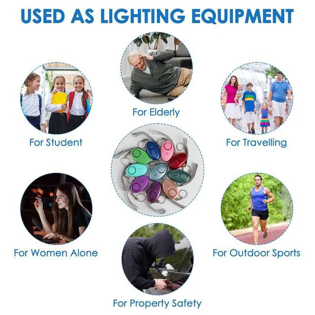 Alt view image 7 of 7 - 76 Pcs Personal Alarm Bulk 130DB Safe Sound Emergency Safety Self Defense Security Alert Keychain with Led Light Personal Protection Alarm for Women Girls Kids Elderly (Mixed Colors)