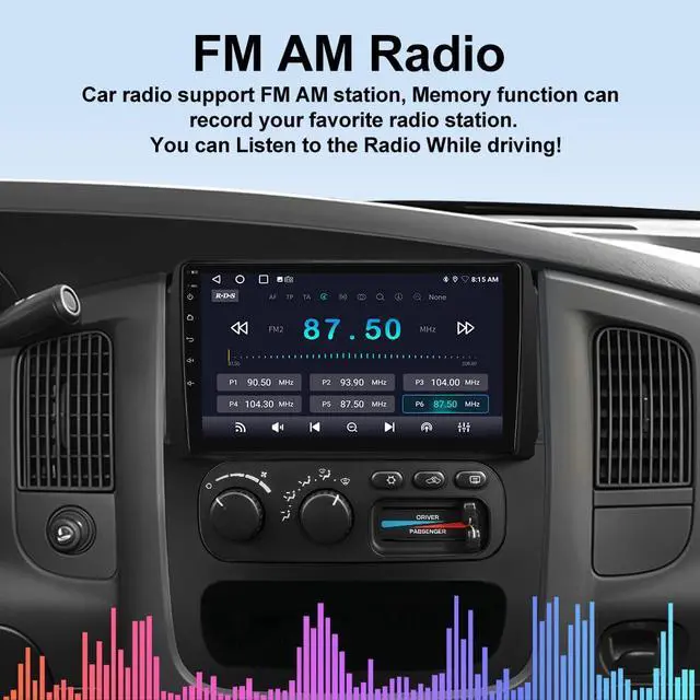 Alt view image 7 of 7 - Car Radio Stereo for Dodge RAM 1500 2500 2002 2003 2004 2005 64GB