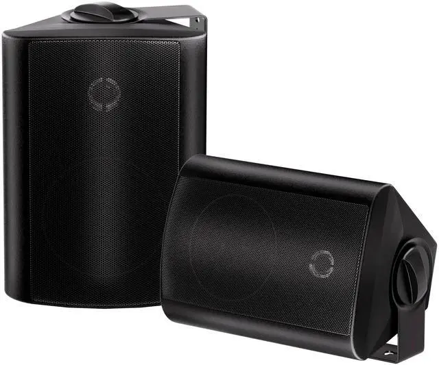 Main image of 4 Inches Passive Outdoor Speakers with 200Watt Powerful Bass Expansive Stereo Sound Coverage All-Weather Durability (Pair, Black)