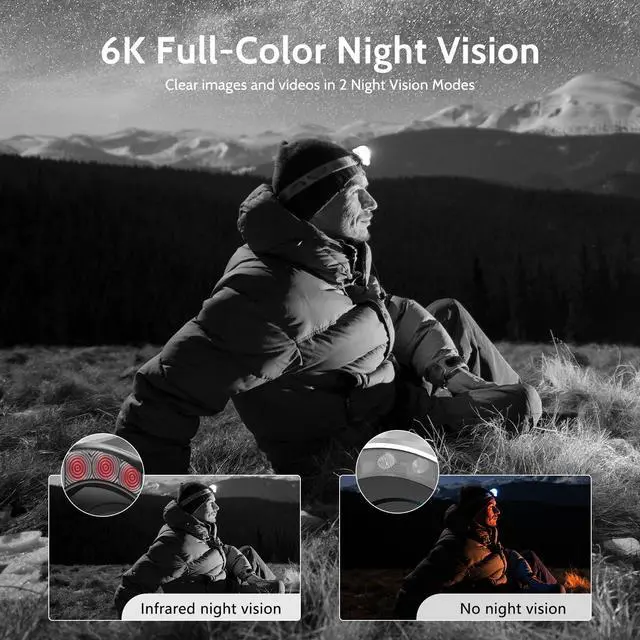 Alt view image 3 of 7 - Video Camera 6K 64MP UHD WiFi Vlogging Cameras for YouTube with 32GB Card | Recording Camera 18X Digital Zoom IR Night Vision 3.0'' Touch Screen Camcorder with Microphone, Remote, Two Batteries