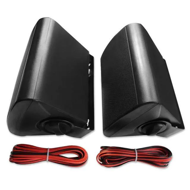 Alt view image 6 of 6 - 4 Inches Passive Outdoor Speakers with 200Watt Powerful Bass Expansive Stereo Sound Coverage All-Weather Durability (Pair, Black)