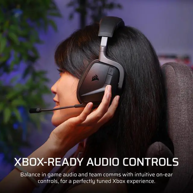 Alt view image 5 of 7 - Void v2 MAX Wireless Multiplatform Gaming Headset for Xbox Series X|S, Xbox One, PC, PS5, PS4, Switch 2, Mobile - Simultaneous 2.4GHz+Bluetooth, 70Hr Battery, Clear Microphone - Carbon