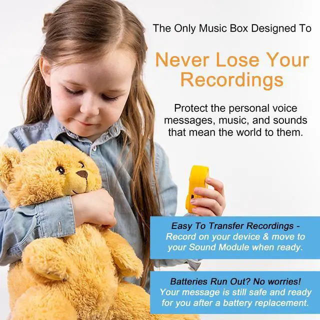 Alt view image 6 of 7 - 2+ Hour MP3 Sound Module for Stuffed Animals and Plush Toys