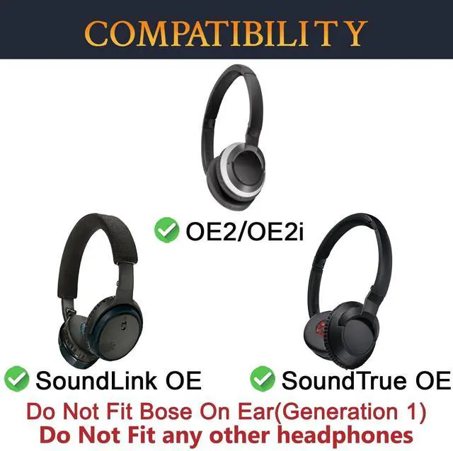 Alt view image 2 of 7 - Earpads for Bose (SoundLink/SoundTrue/OE2) ON-Ear Headphones | Not Fit Bose On Ear(Generation 1), for Bose SoundLink OE/SoundTrue OE/OE2/OE2i Headphones