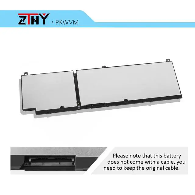 Alt view image 5 of 6 - 95Wh PKWVM Battery Replacement for Dell Precision 7550 7560 7750 7760 | P44E P93F P44E001 P44E002 P93F001 P93F002 C903V 17C06 0CR72X 0447VR 068N03 453-BBCQ Laptop Battery 11.4V 6-Cell