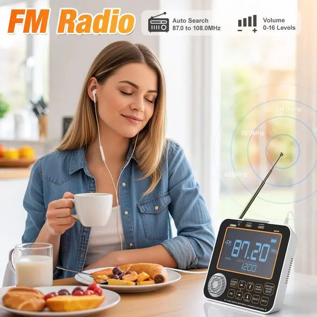Alt view image 7 of 7 - NOAA Weather Alert Radio for Home - S.A.M.E. Localized Programming, 23 Country Codes & 75+ Emergency Alerts NOAA Weather Radio with Battery Backup External Antenna and Warning Light for Home