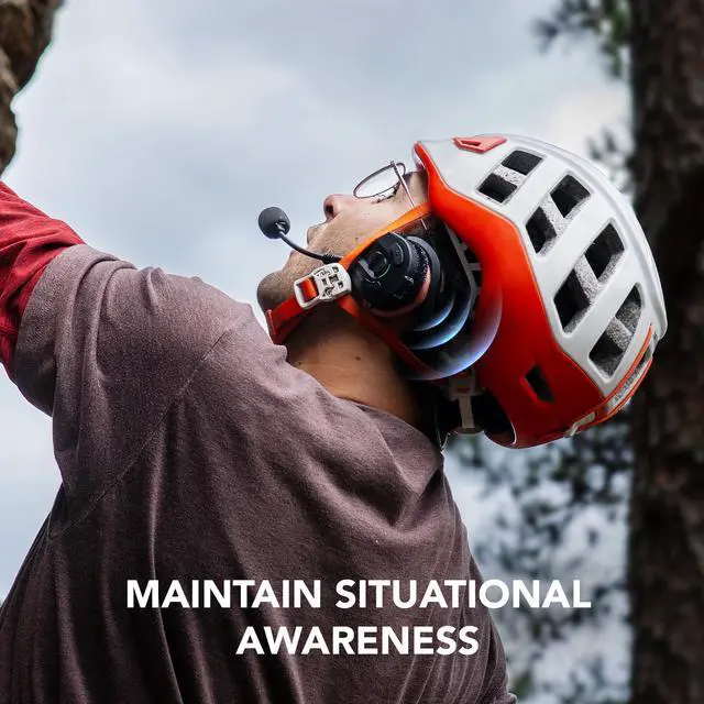 Alt view image 3 of 5 - Expand Mono Multi-Sport Bluetooth/Mesh Intercom Communication Headset for Hiking, Rock Climbing, Fishing, Hunting and More