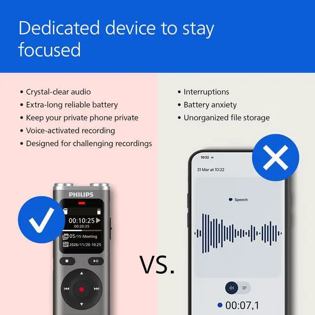 Alt view image 7 of 7 - DVT2075 VoiceTracer, Audio Recorder, MP3 and PCM, Microphones, Rich Stereo Sound. Sembly AI Trial License: Transcription, AI Created Summaries, AI Powered Meeting Insights