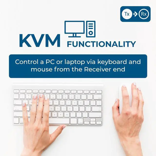 Alt view image 7 of 7 - KVM HDMI Extender Over Fiber Optic 10 KM 4K@60Hz Loop Out Dolby Vision | Fiber Optic HDMI Extender 18Gbps, HDCP 2.2, HDR10+, USB 1.1 KVM, Audio De-Embedding, EDID Management