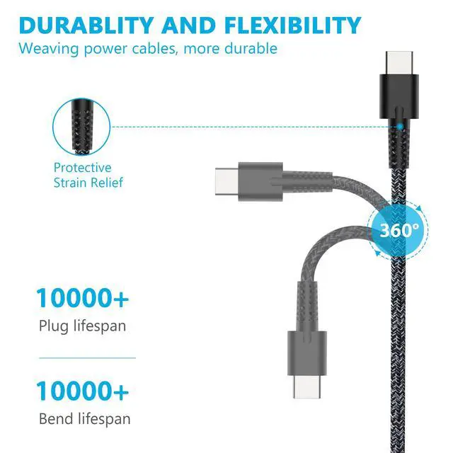 Alt view image 6 of 7 - New Slim 90W USB C Laptop Charger for HP Spectre x360,EliteBook 1040 G4,HP 904082-003 ADP-90FE TPN-DA08 2LN85AA 2LN85AA#ABA 904144-850 L45440-003 Fast Charging Type C Travel Laptop Power Adapter