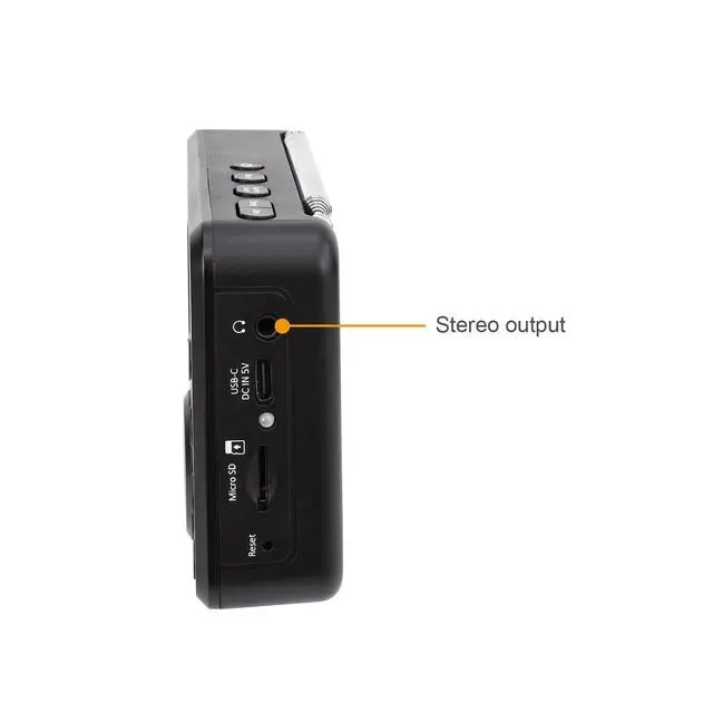 Alt view image 3 of 7 - Ocean Digital WR-18 Handheld Portable Internet Radio, FM, Bluetooth Speaker, Micro SD, Rechargeable, 5 Preset Buttons, Dimmer, Auto-Off Timer, Color Display