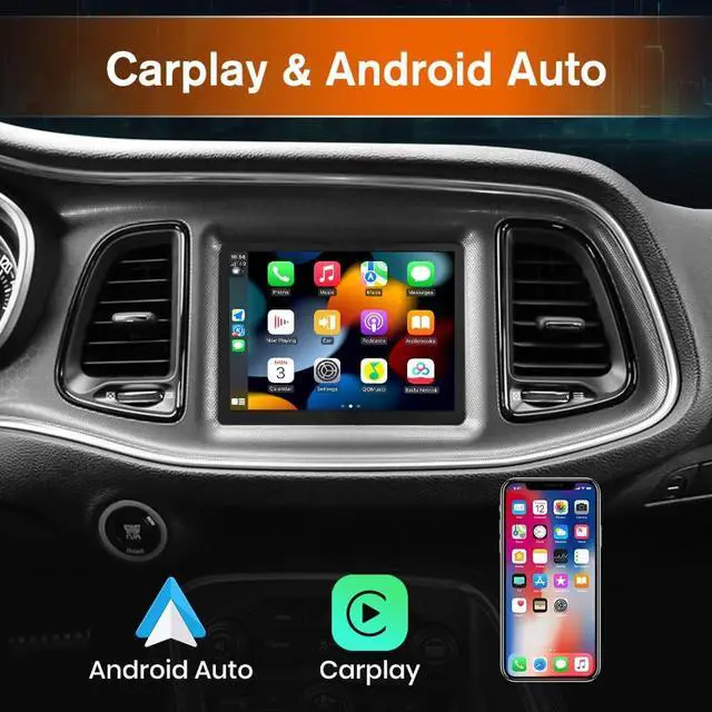 Alt view image 3 of 6 - Car Radio Stereo for Dodge Charger Challenger 2015 2016 2017 2018 2019 with 8.4 Inch Touch Screen Wireless CarPlay Android Auto Bluetooth WiFi SWC